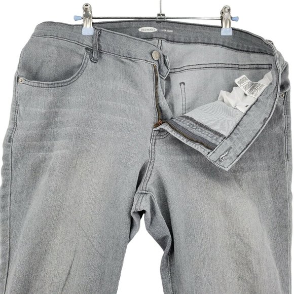 Old Navy Jeans Women's Tapered Leg Super Skinny Fit Denim Stretch Gray 16 - Picture 5 of 9
